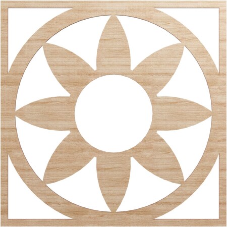 Ekena Millwork Blume Wood Fretwork Pierced Ceiling Medallion, Alder, 24"OD x 8 3/8"ID x 3/8"T CMWP24X24X0375BLAL